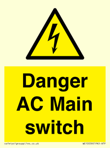 Danger AC Main switch 